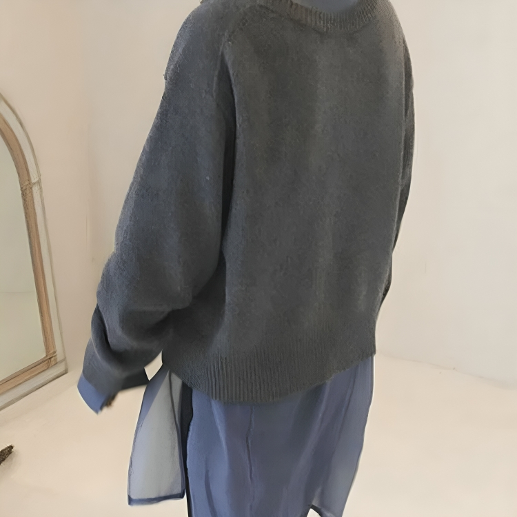 Luna | Cardigan Asimmetrico a Maglia