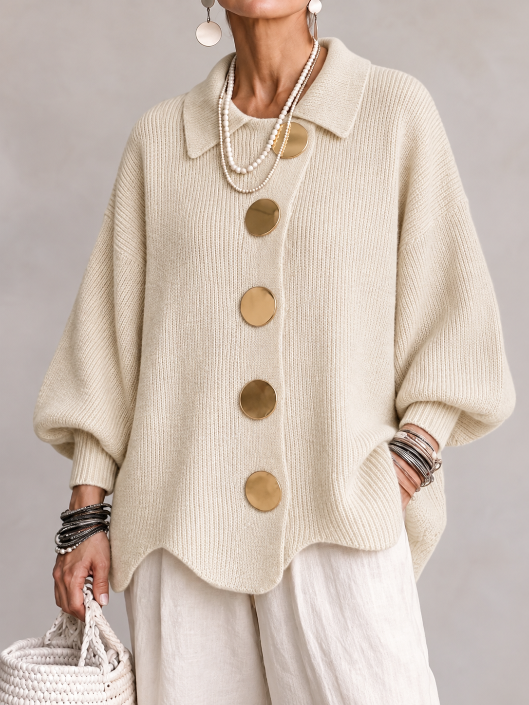 Ardelle | Cardigan Oversize con Collo