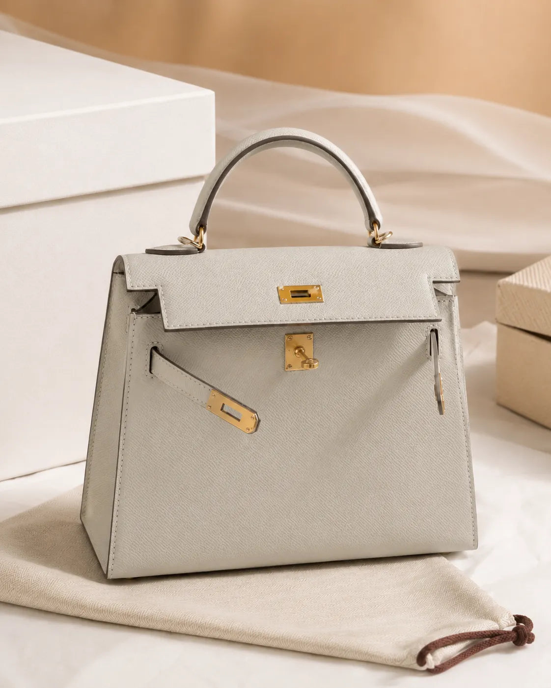 Celeste | Satchel Strutturata con Manico Superiore