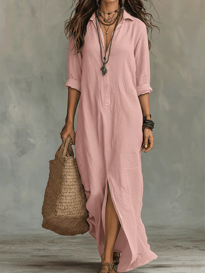 EMILIA | Abito Maxi Effortless dalla Silhouette Lusinghiera per l'Uso Quotidiano