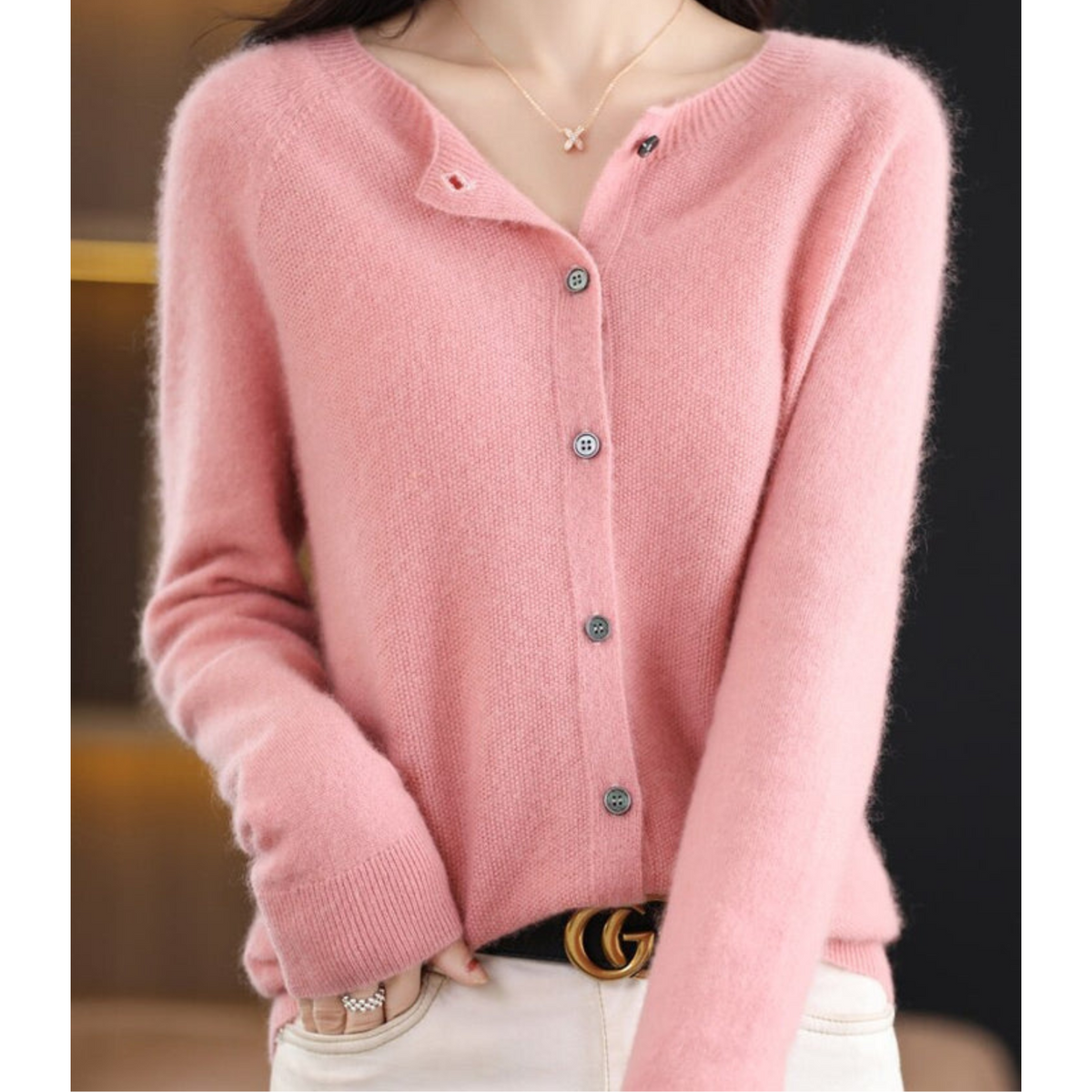 Mercy | Cardigan con Collo Rotondo