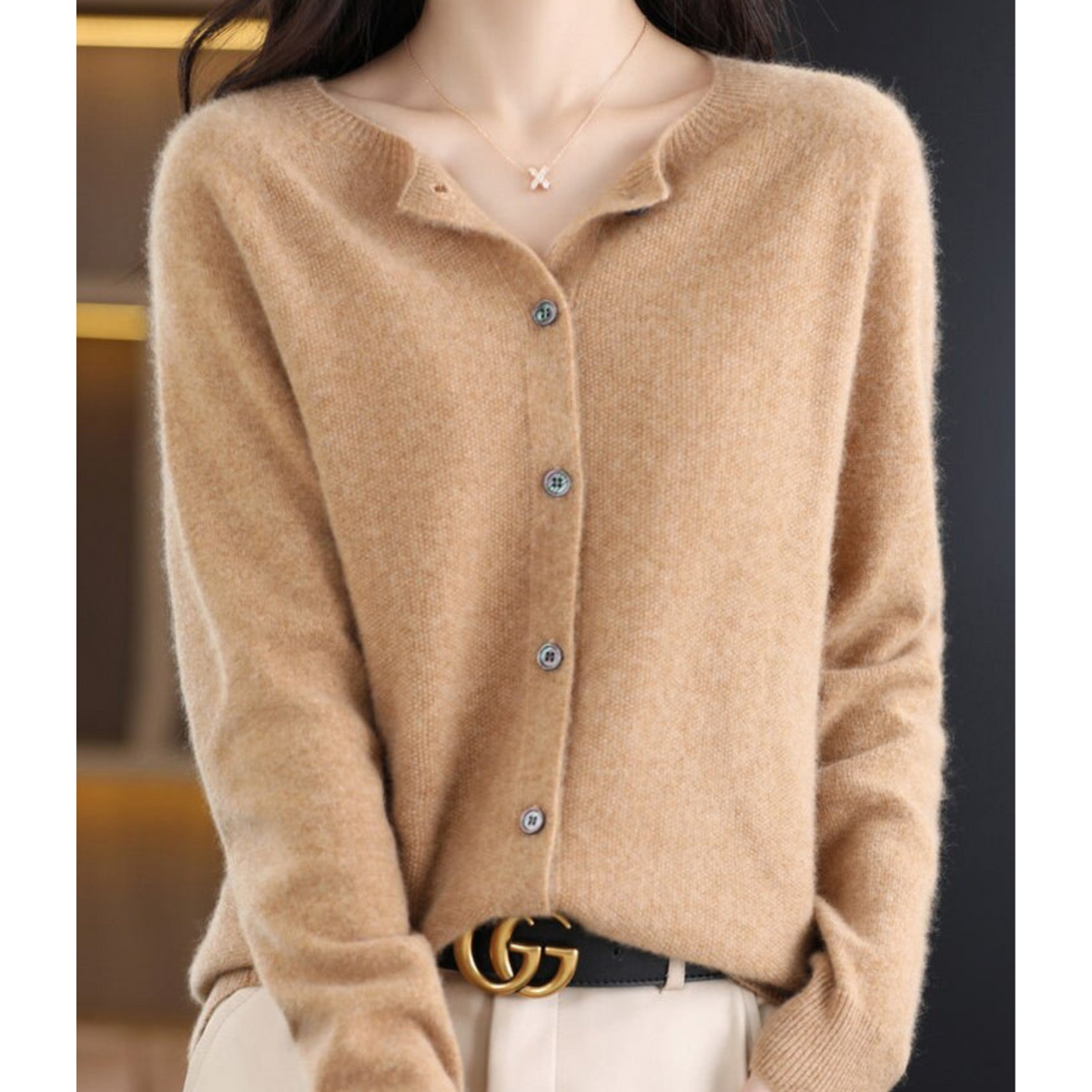 Mercy | Cardigan con Collo Rotondo