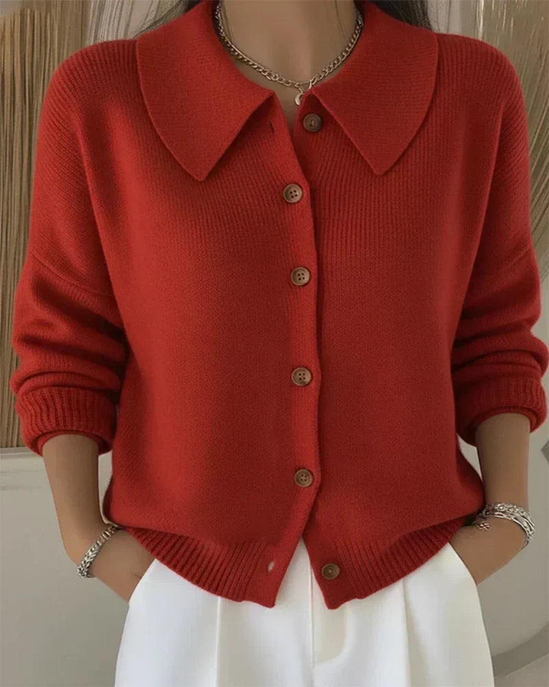 Vespera | Cardigan con Colletto e Bottoni