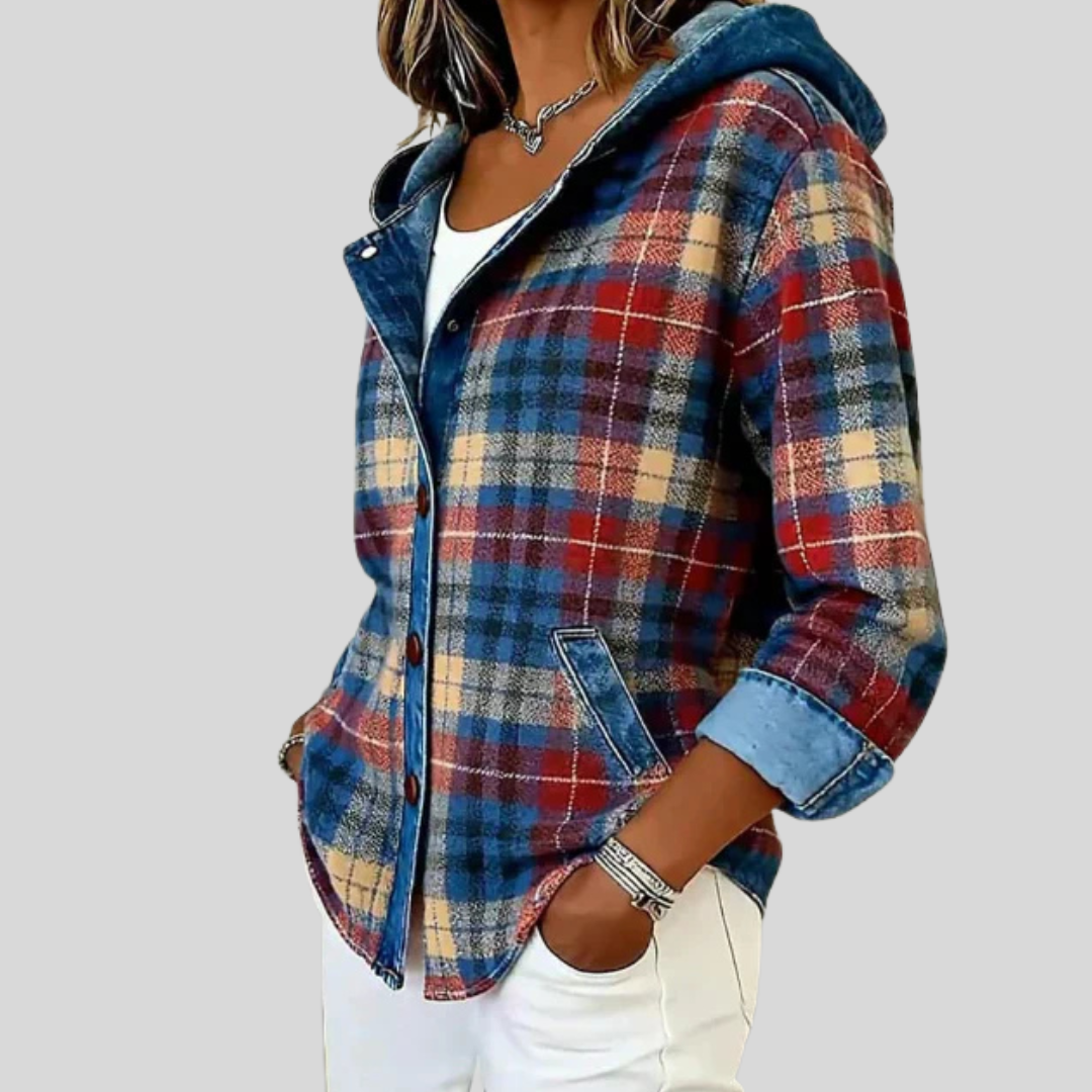 Hildred | Shacket a Quadri con Cappuccio
