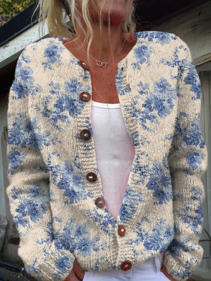 Daysie | Cardigan a Maglia Vintage Floreale