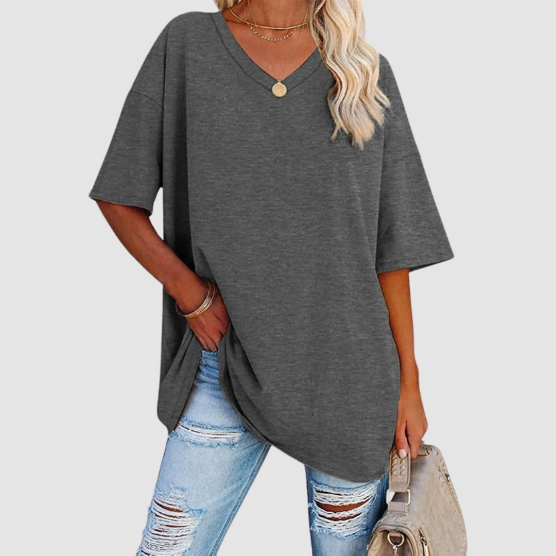 Gabrielle | T-Shirt Elegante con Scollo a V
