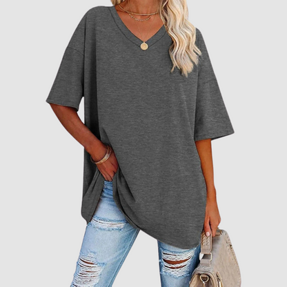 Gabrielle | T-Shirt Elegante con Scollo a V