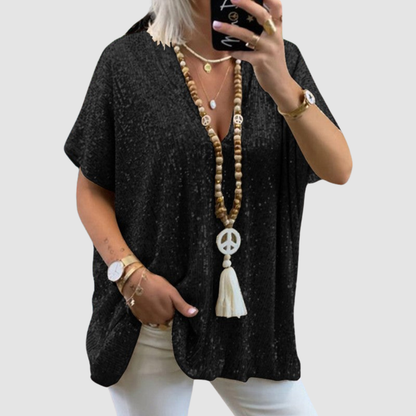 Fayne | Top con Paillettes Scollo a V