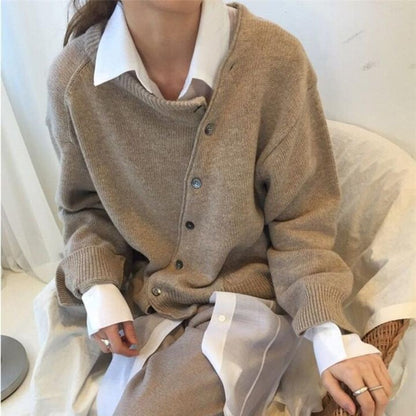 Luna | Cardigan Asimmetrico a Maglia