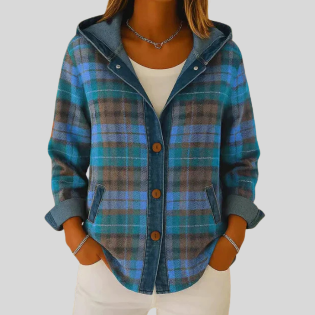 Hildred | Shacket a Quadri con Cappuccio