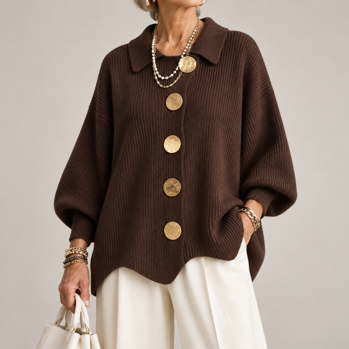 Ardelle | Cardigan Oversize con Collo