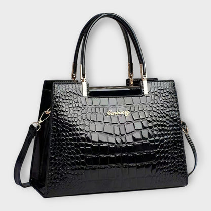 Erain | Borsa Lucida in Pelle Effetto Coccodrillo
