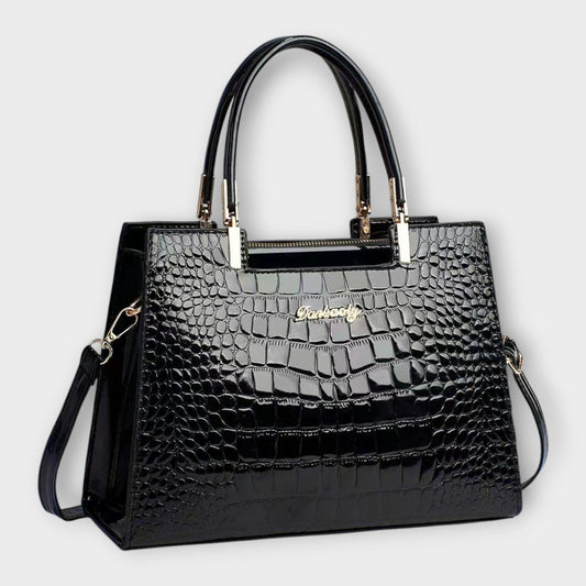 Erain | Borsa Lucida in Pelle Effetto Coccodrillo
