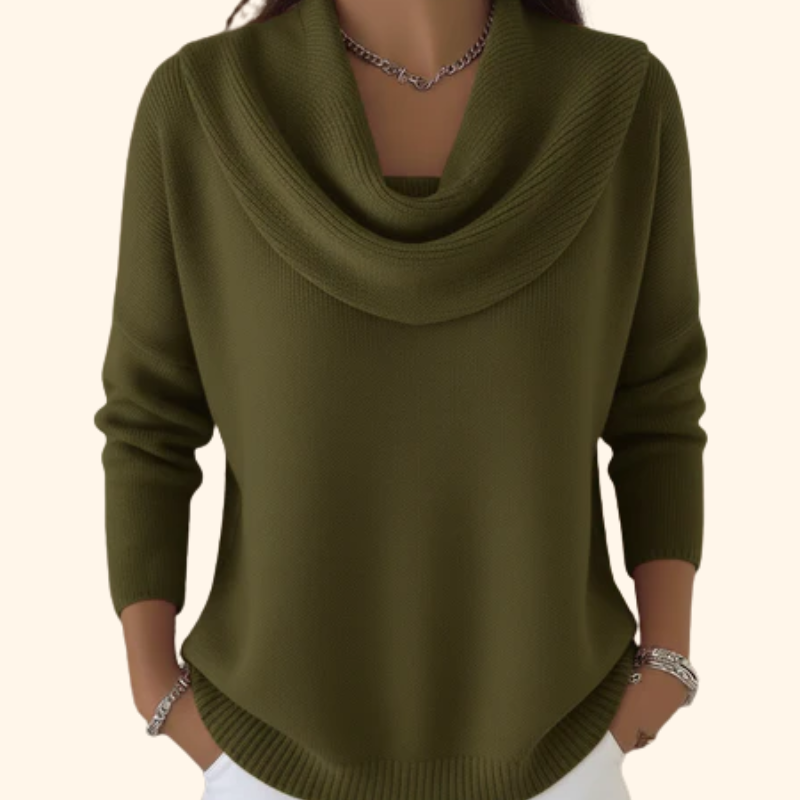 Juliette | Maglione a Collo Alto Drappeggiato
