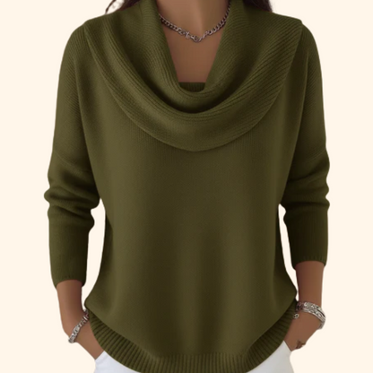Juliette | Maglione a Collo Alto Drappeggiato
