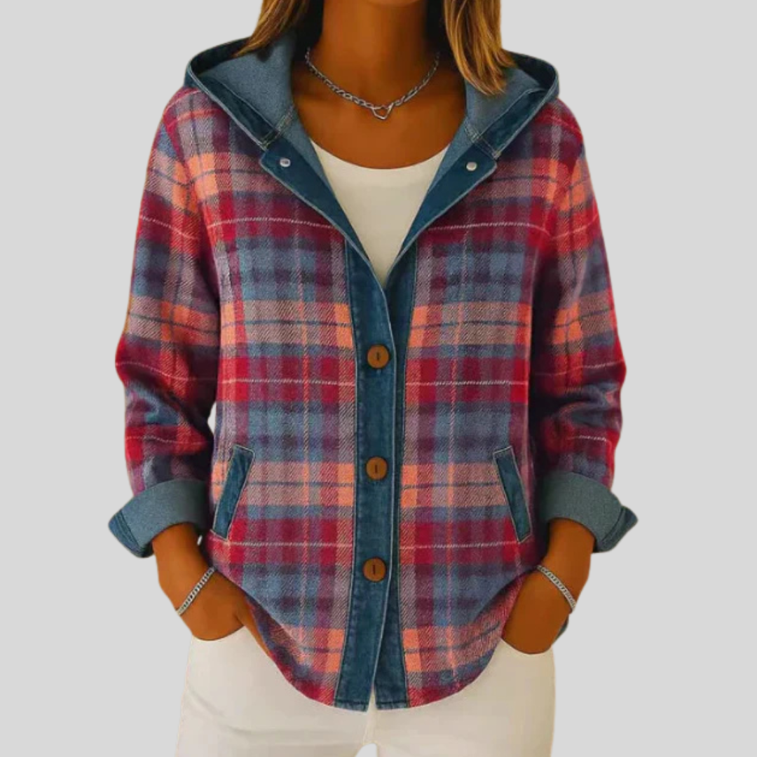 Hildred | Shacket a Quadri con Cappuccio