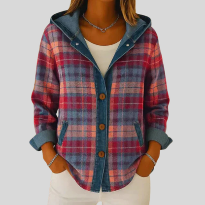 Hildred | Shacket a Quadri con Cappuccio
