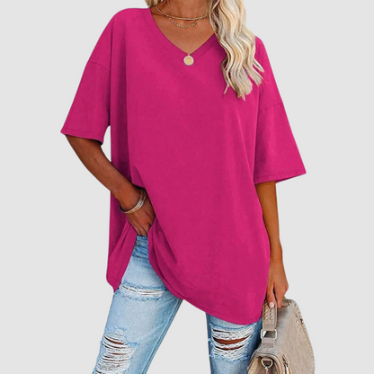 Gabrielle | T-Shirt Elegante con Scollo a V