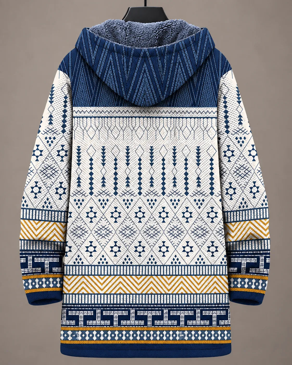 Elara | Giacca con Cappuccio Stampa Geometrica