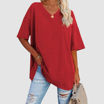 Gabrielle | T-Shirt Elegante con Scollo a V