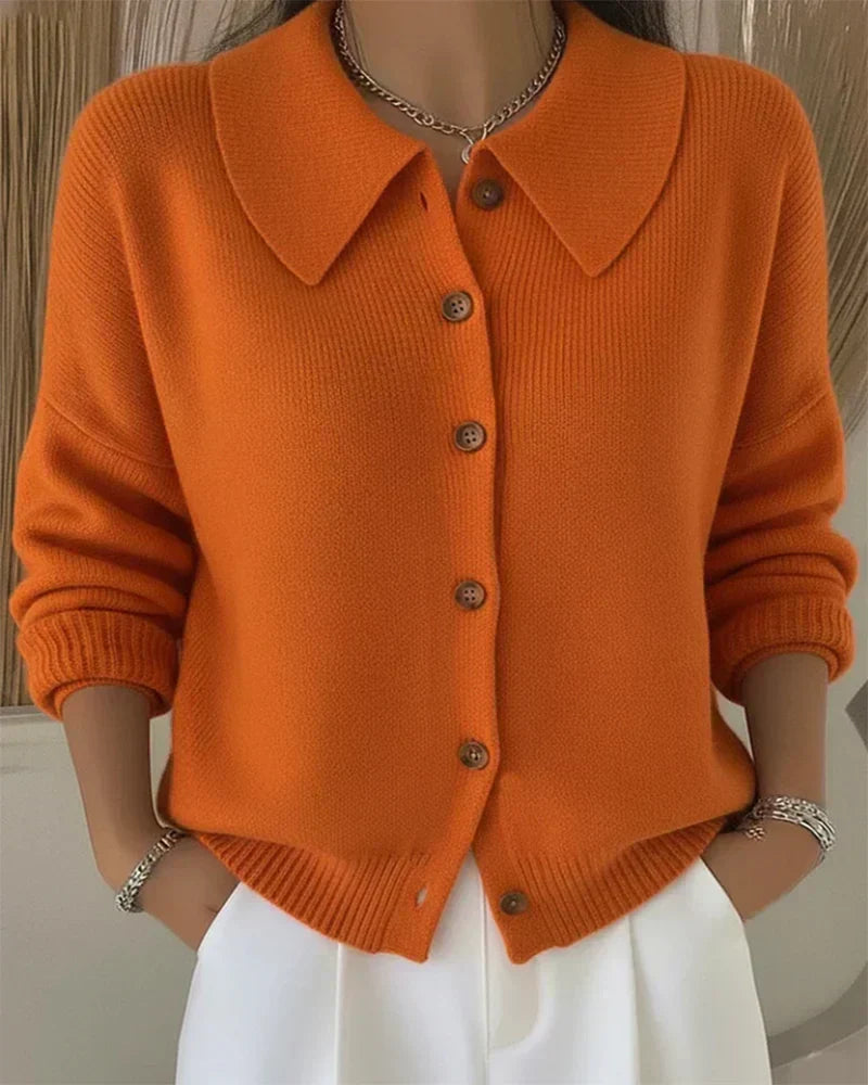 Vespera | Cardigan con Colletto e Bottoni