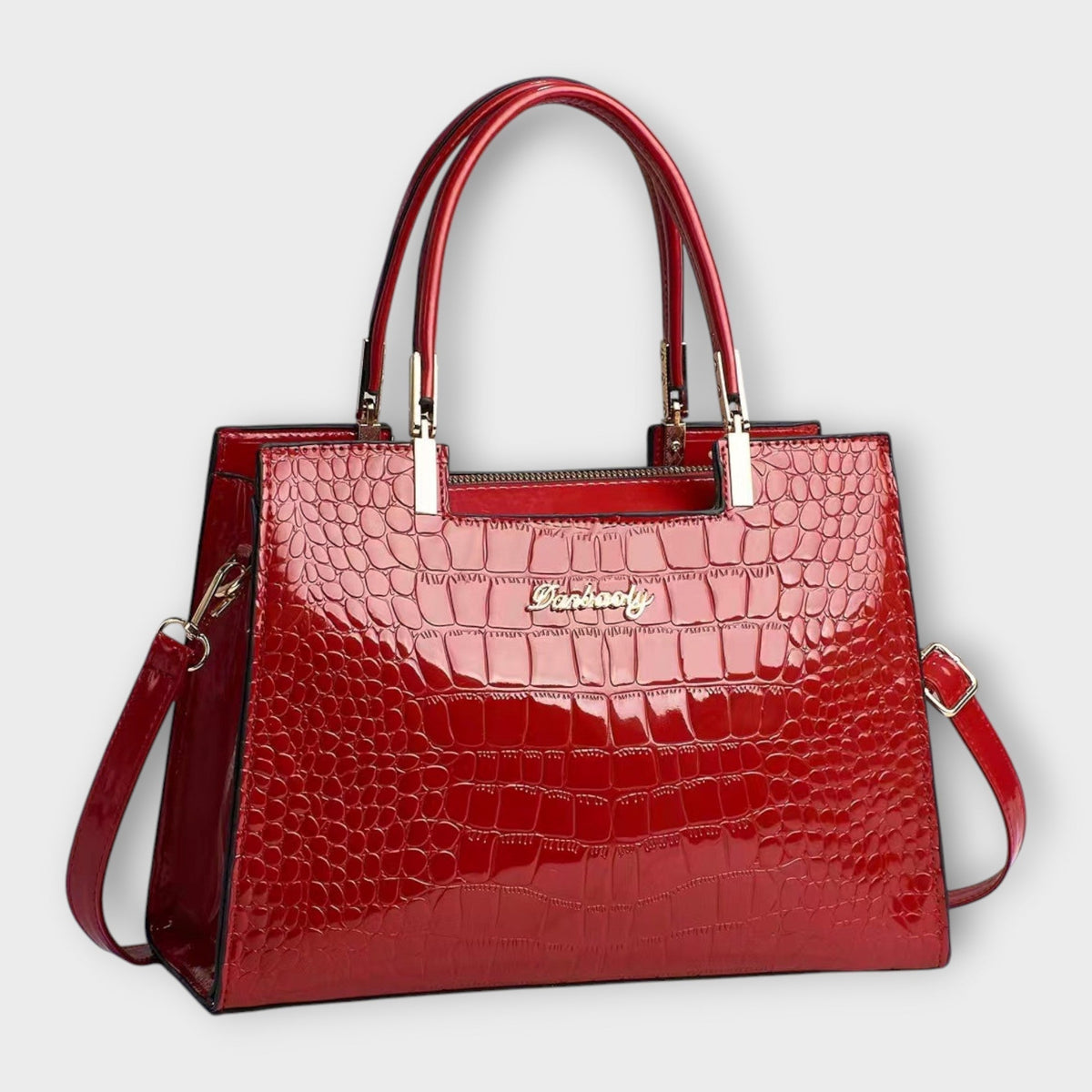 Erain | Borsa Lucida in Pelle Effetto Coccodrillo