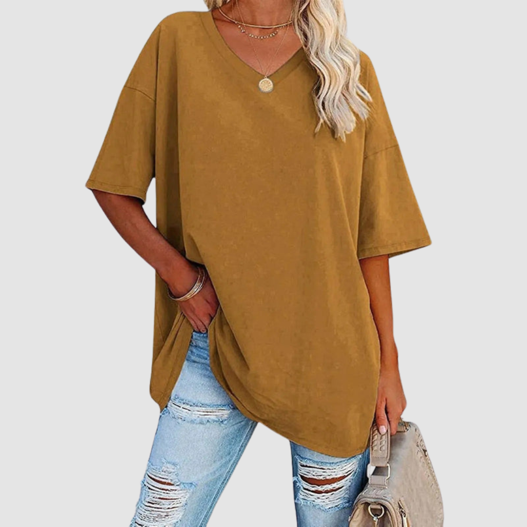 Gabrielle | T-Shirt Elegante con Scollo a V