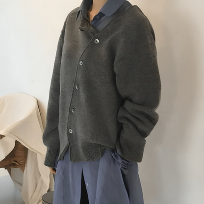 Luna | Cardigan Asimmetrico a Maglia