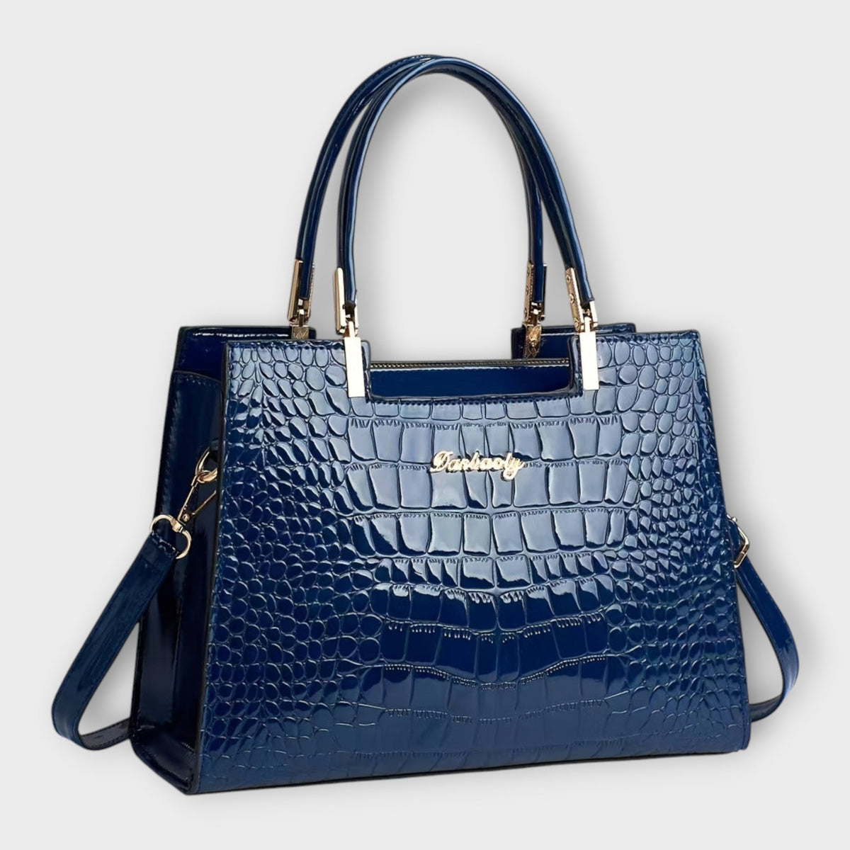 Erain | Borsa Lucida in Pelle Effetto Coccodrillo