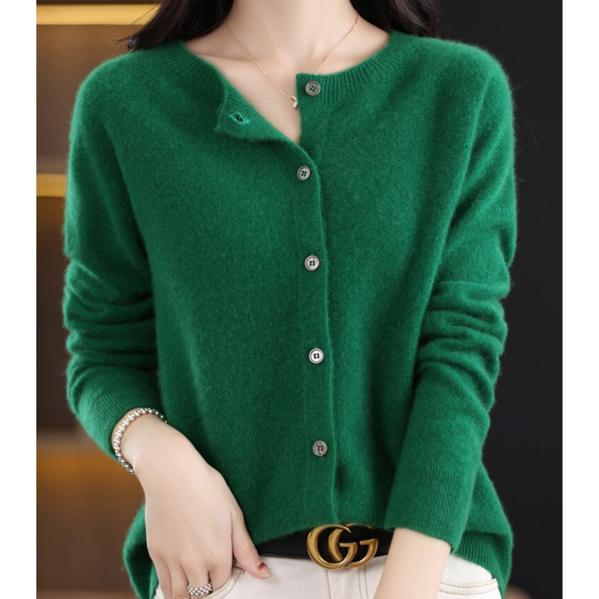 Mercy | Cardigan con Collo Rotondo