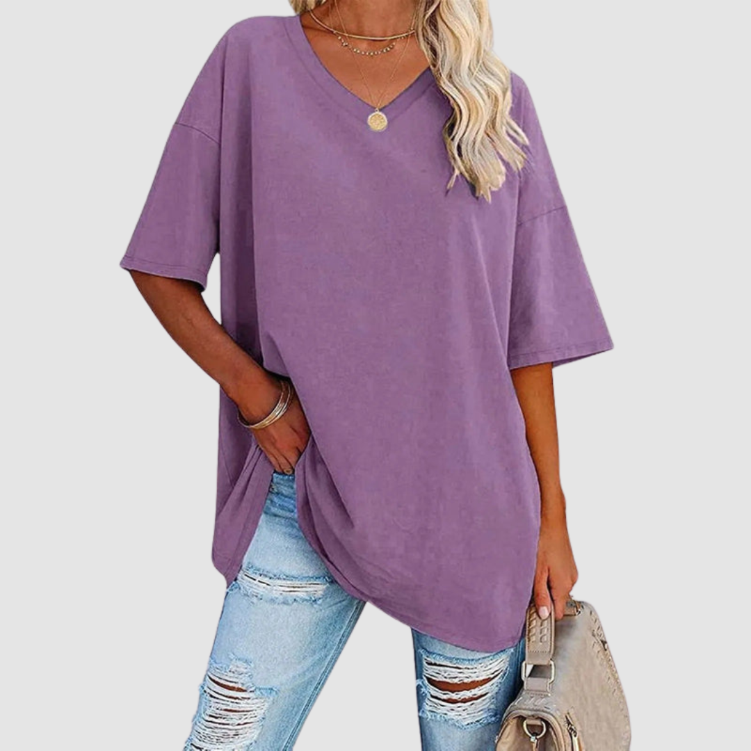 Gabrielle | T-Shirt Elegante con Scollo a V