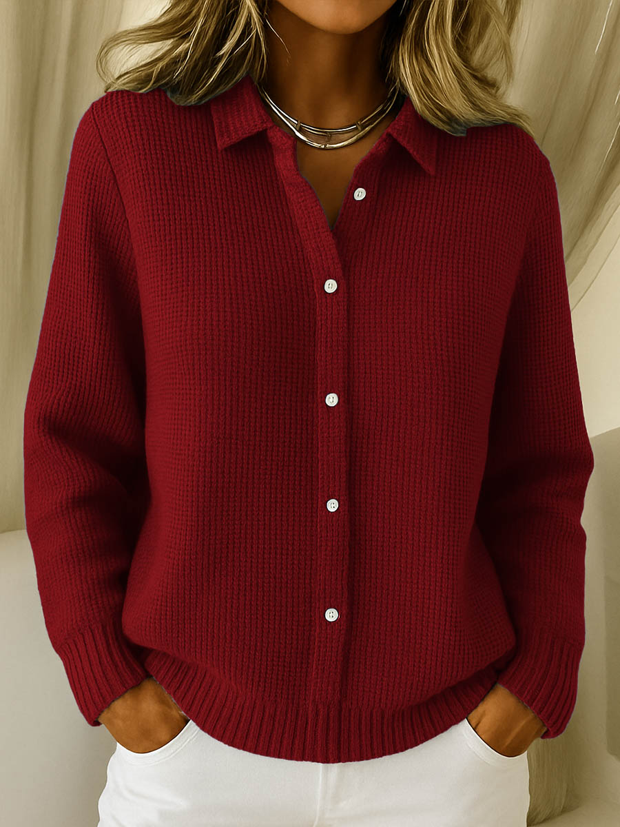 Cardigan Morbido a Maniche Lunghe Classico