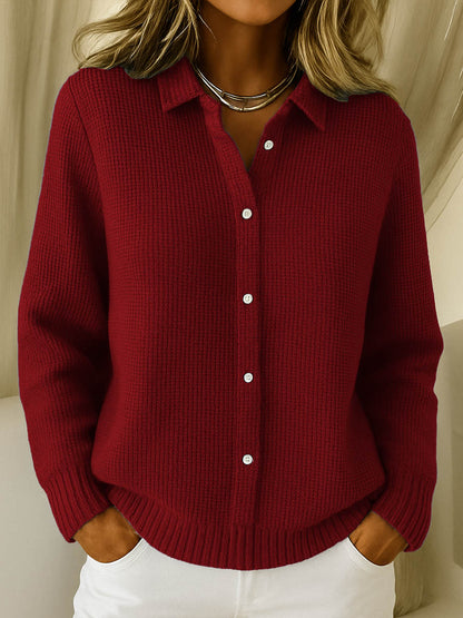 Cardigan Morbido a Maniche Lunghe Classico