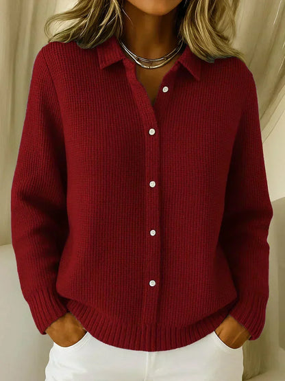 Camille | Cardigan con Bottoni in Maglia Testurizzata
