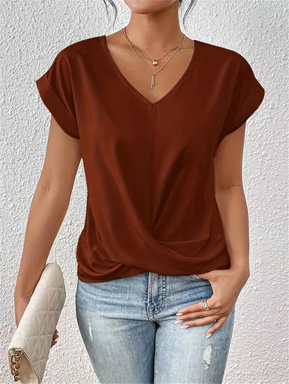 Cleo | T-Shirt Classica con Scollo a V