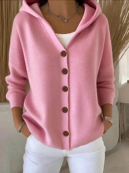 Darienne | Cardigan con Cappuccio e Bottoni