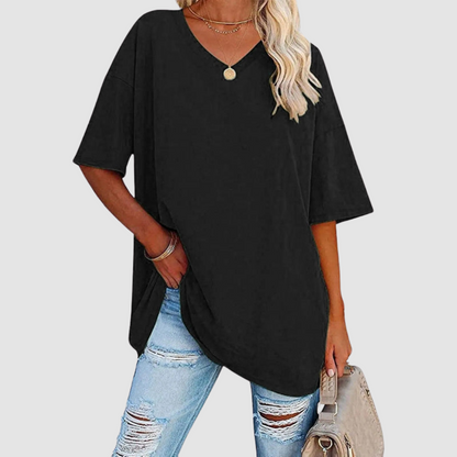 Gabrielle | T-Shirt Elegante con Scollo a V
