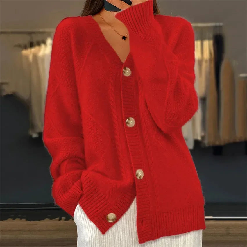 Lena | Cardigan con Bottoni e Maniche Lunghe
