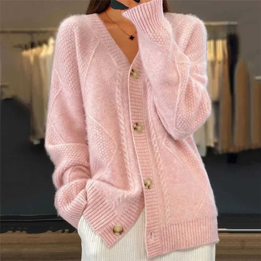 Lena | Cardigan con Bottoni e Maniche Lunghe