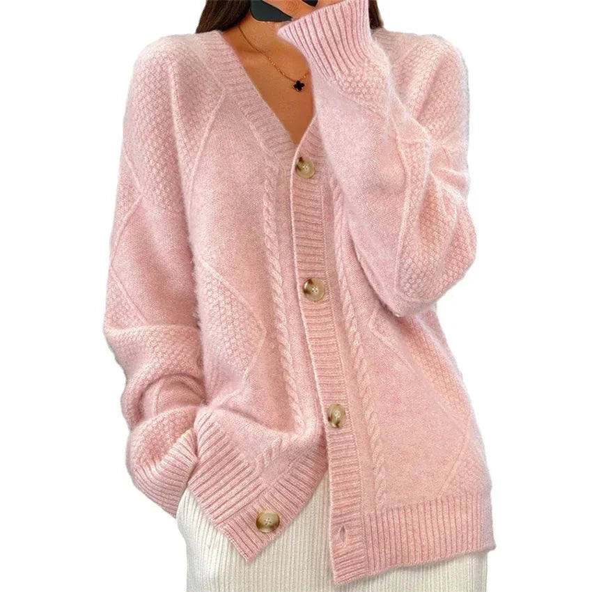 Lena | Cardigan con Bottoni e Maniche Lunghe