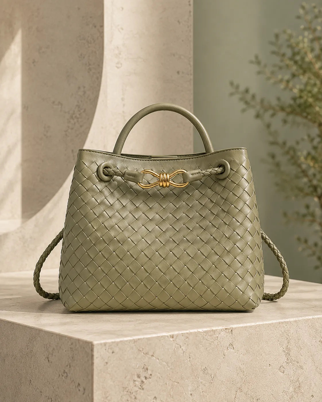 Valeria | Borsa Intrecciata con Manico Superiore