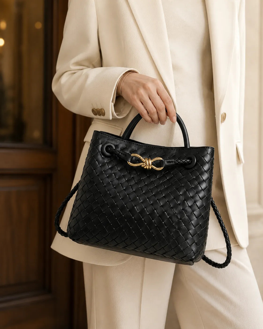 Valeria | Borsa Intrecciata con Manico Superiore