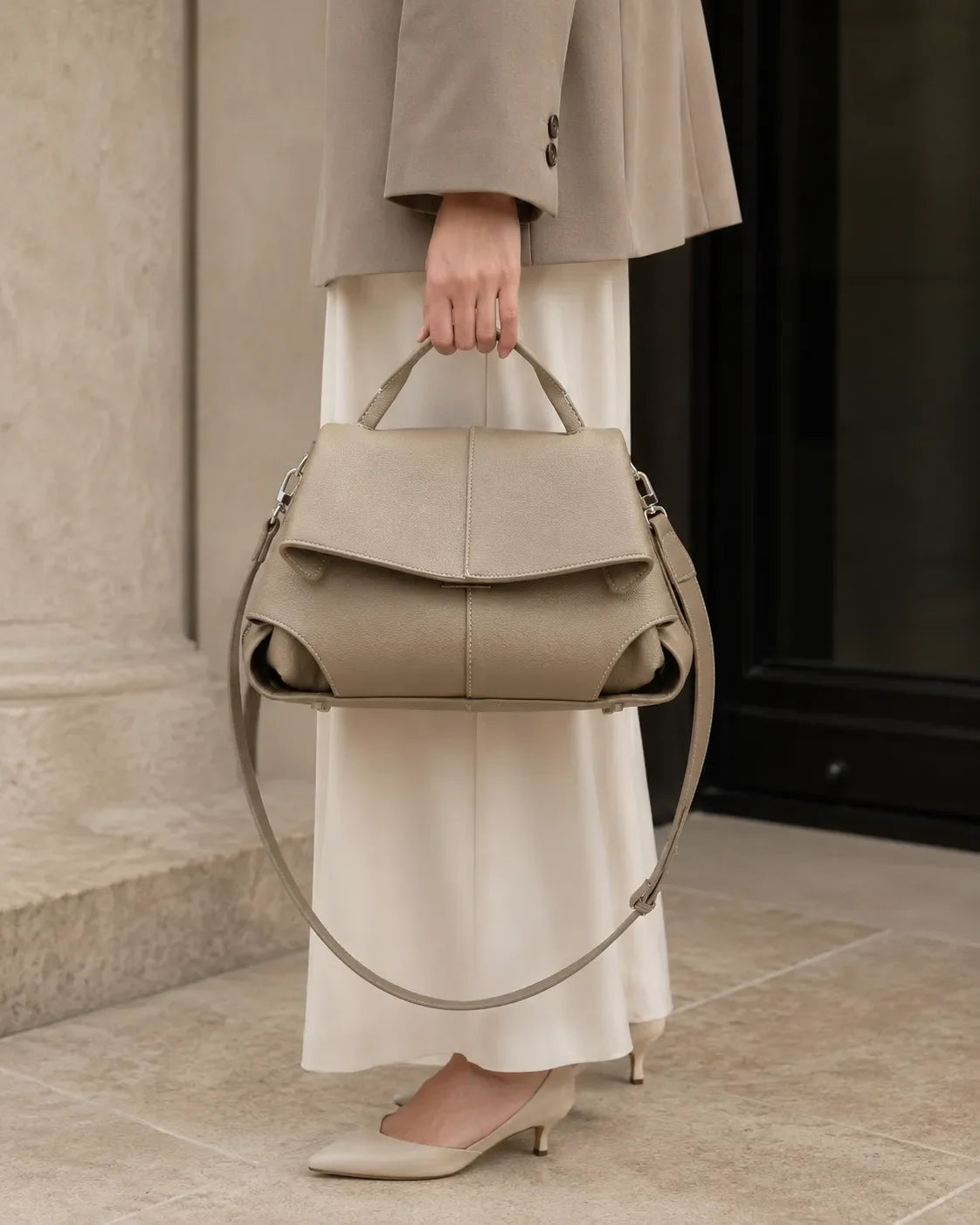 Vivienne | Satchel con Pieghe Scolpite