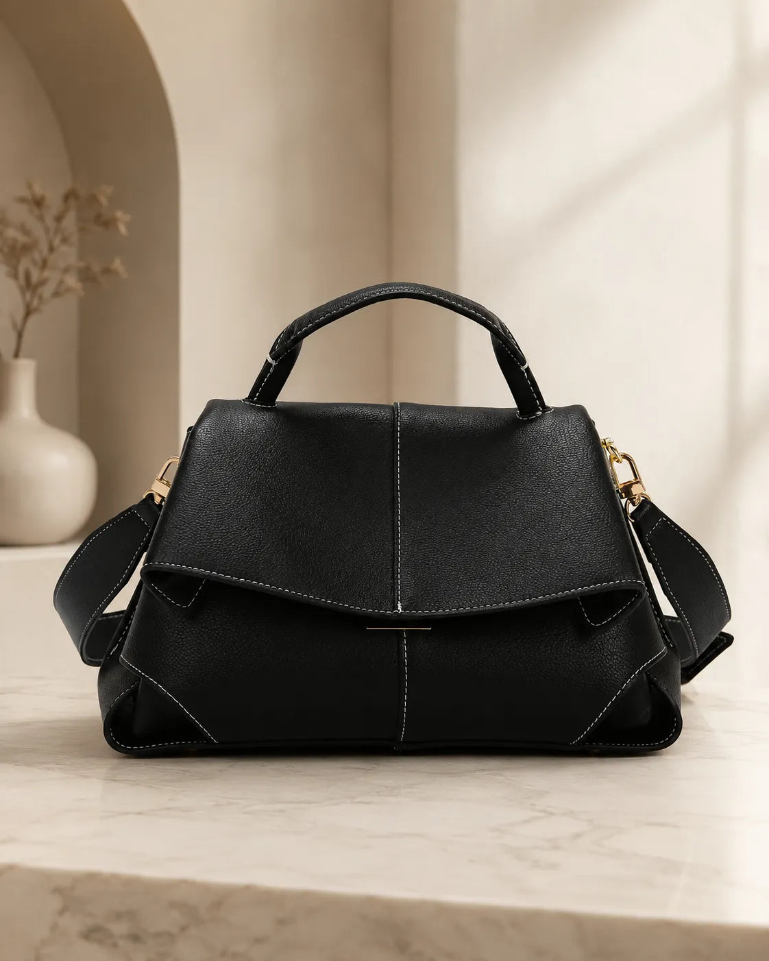 Vivienne | Satchel con Pieghe Scolpite