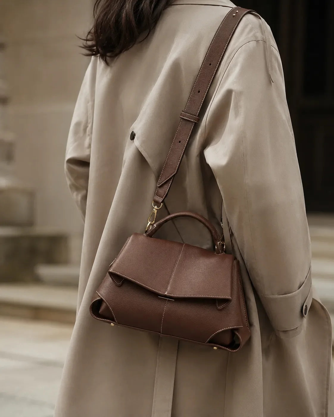 Vivienne | Satchel con Pieghe Scolpite
