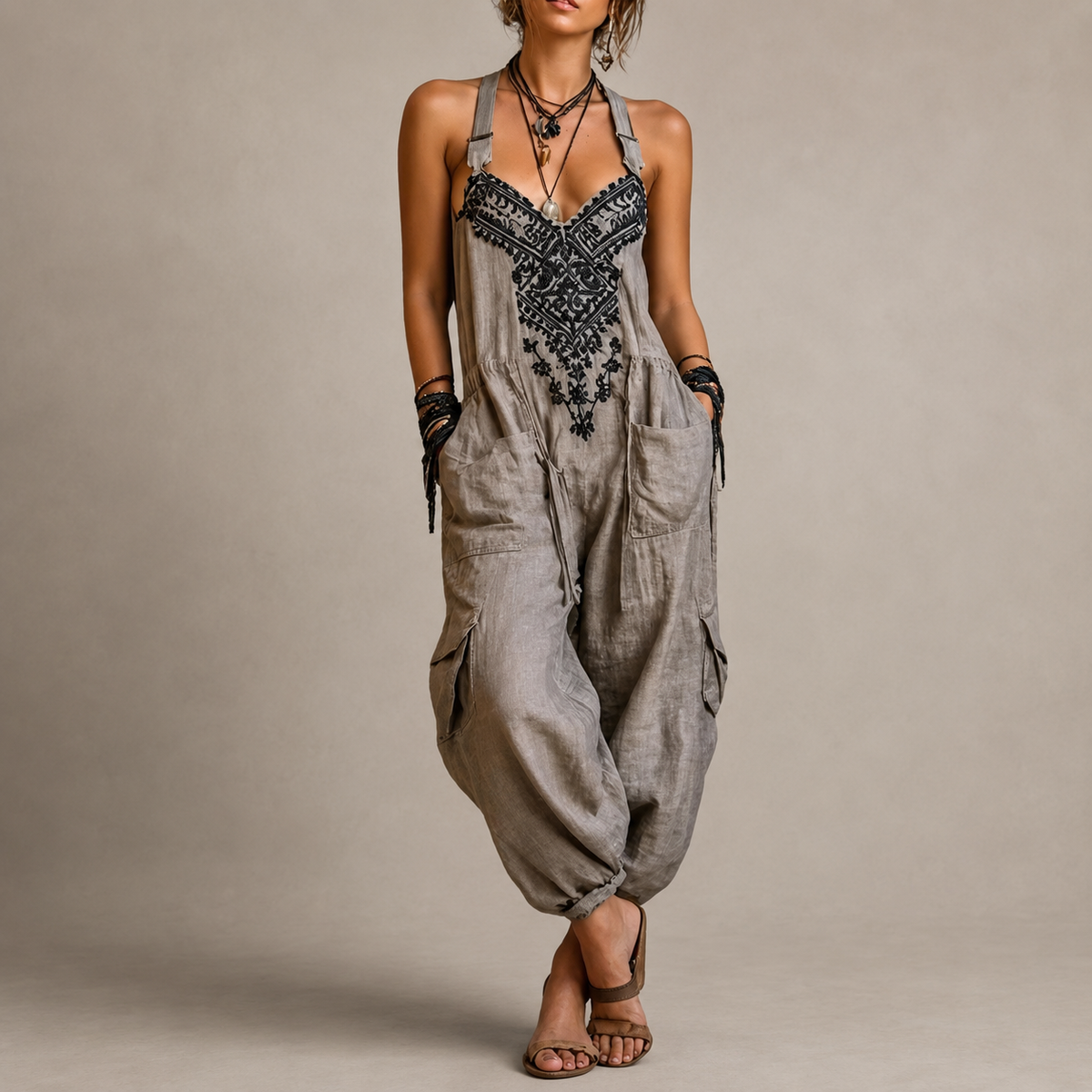 WREN | Salopette Boho con Vestibilità Harem