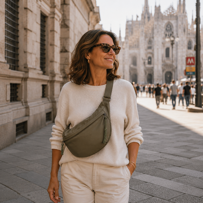 Borsa a Spalla Elegante in Nylon