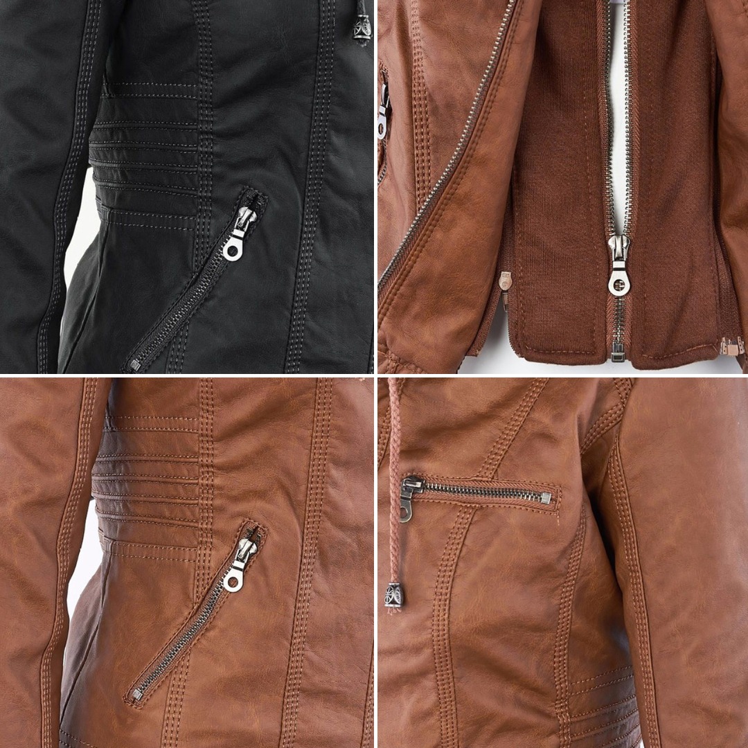 Callista | Giacca Moto con Cappuccio
