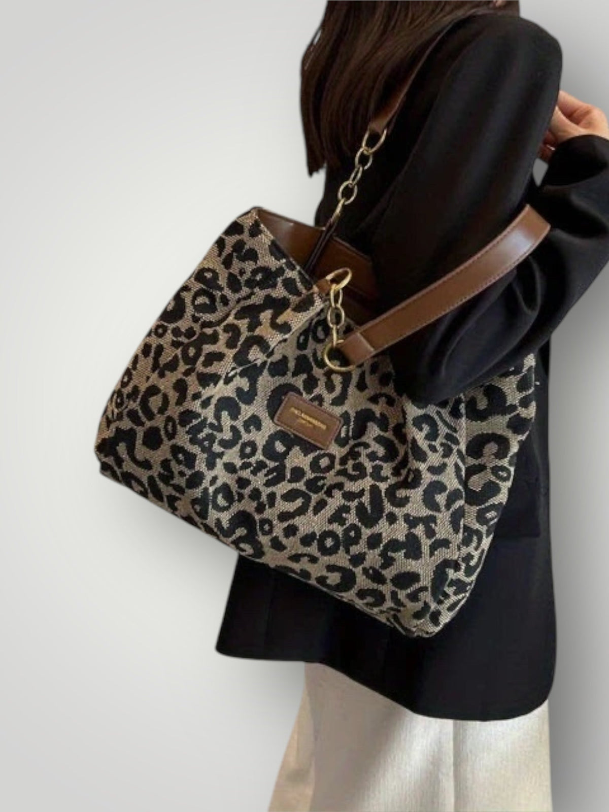 Leonara | Borsa a Tracolla con Stampa Leopardata