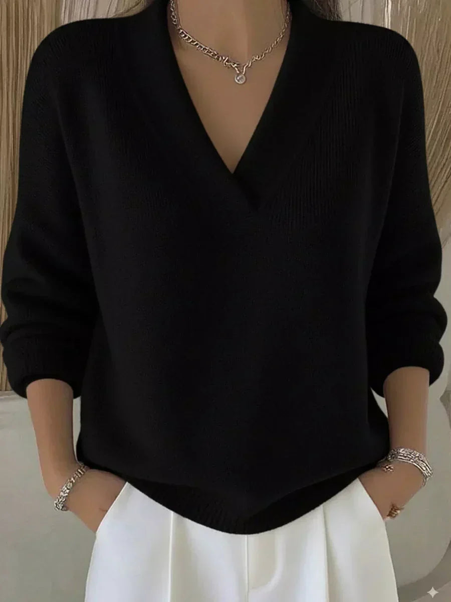 Vivelle | Maglione Rilassato a Scollo a V
